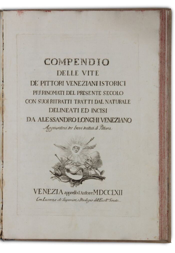 Alessandro Longhi, Compendio delle vite de’ pittori veneziani istorici più rinomati del presente secolo con suoi ritratti dal naturale delineati ed incisi da Alessandro Longhi veneziano