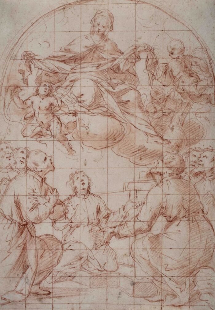 Italian Artist, Study for an Altar-piece with the Madonna and Saints