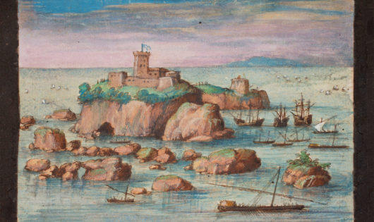 Gherardo Cibo Foritied Island Galleons Galleys