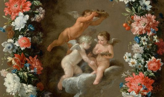 Nuzzi Lauri Ghilanda fiori con putti